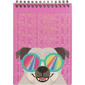 Pink LET'S PAW-TY Dog Notebook